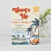 Surfen op Sun Shine Beach Birthday Kaart (Staand voorkant)