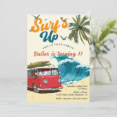 Surfen op Sun Shine Beach Birthday Kaart (Staand voorkant)