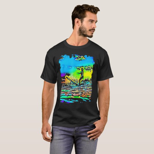 Surfen op Surf Surfer Pop Art T-shirt (Voorkant volledig)