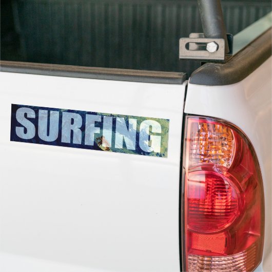Surfen op Surf Water Sport Bumpersticker Artwork (Op Truck)