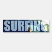 Surfen op Surf Water Sport Bumpersticker Artwork (Voorkant)