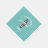 Surfen op surfboard en golven van Birthday Party Servet (Hoek)