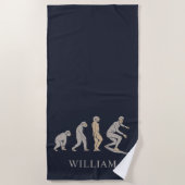 Surfen op surfbordstratsport strandlaken (Voorkant)