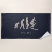 Surfen op surfbordstratsport strandlaken (Voorkant)