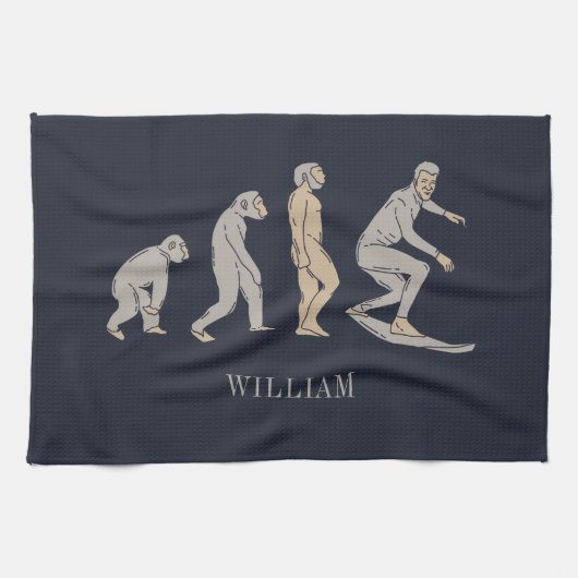 Surfen op surfbordstratsport theedoek (Horizontaal)