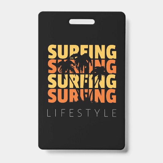 Surfen op surfduur badge (Voorzijde)