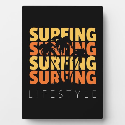 Surfen op surfduur fotoplaat (voorkant)