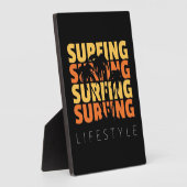 Surfen op surfduur fotoplaat (Zijkant)