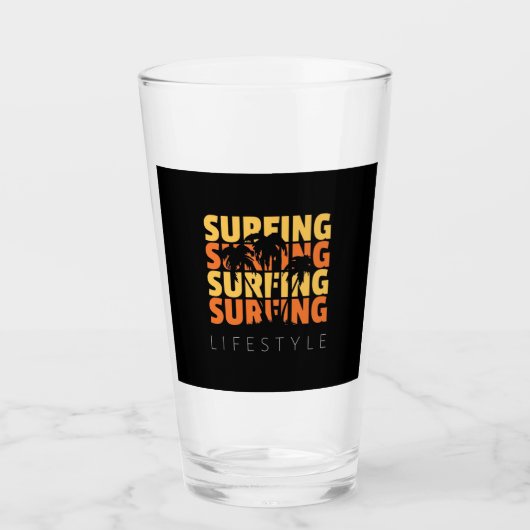 Surfen op surfduur glas (Voorkant)