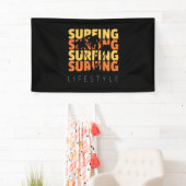 Surfen op surfduur spandoek (Insitu)