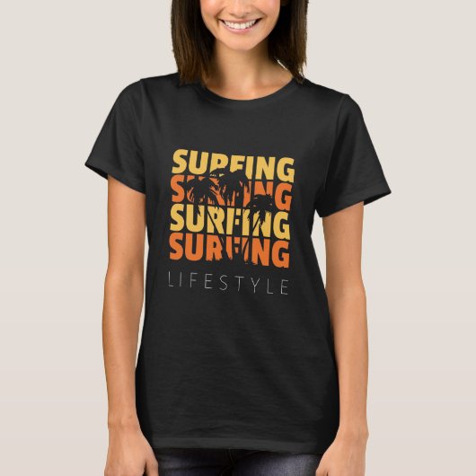 Surfen op surfduur t-shirt (Voorkant)