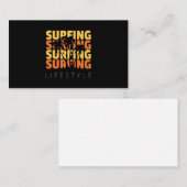 Surfen op surfduur visitekaartje (Voorkant / Achterkant)