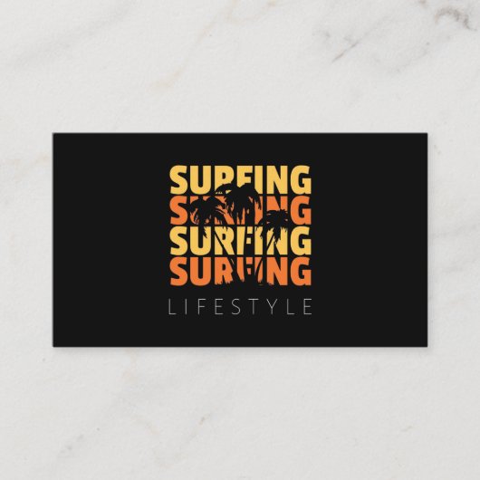 Surfen op surfduur visitekaartje (Voorkant)