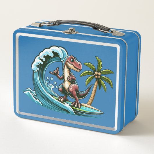 Surfen op tropische dinosaurus (Voorkant)