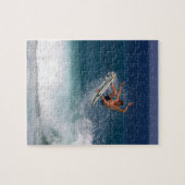 Surfen op tropische golven vanuit de lucht legpuzzel (Horizontaal)