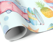 Surfen op verjaardagsfeestje cadeaupapier (Rol Hoek)