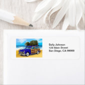 Surfen op Woodie met kerstboom Etiket (Insitu)