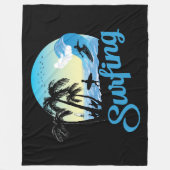 Surfen op Zee strand Fleece Deken (Voorkant)