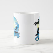 Surfen op Zee strand Grote Koffiekop (Voorkant)