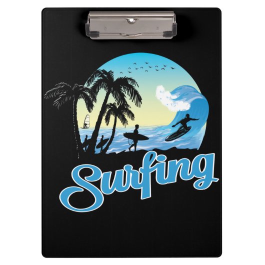 Surfen op Zee strand Klembord (Voorkant)