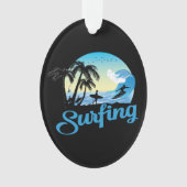 Surfen op Zee strand Ornament (voorkant)