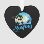 Surfen op Zee strand Ornament (voorkant)