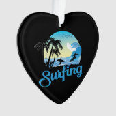 Surfen op Zee strand Ornament (voorkant)