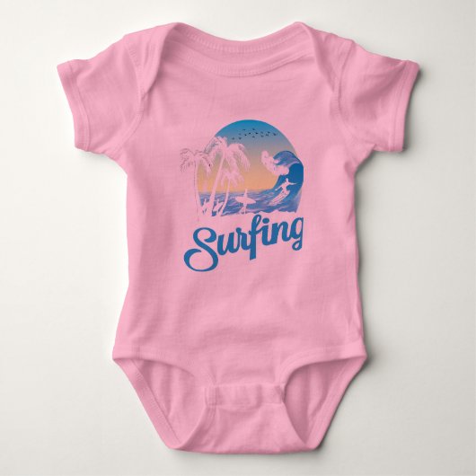 Surfen op Zee strand Romper (Voorkant)