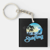 Surfen op Zee strand Sleutelhanger (Voorkant)