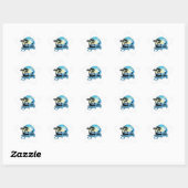 Surfen op Zee strand Ster Sticker (Vel)