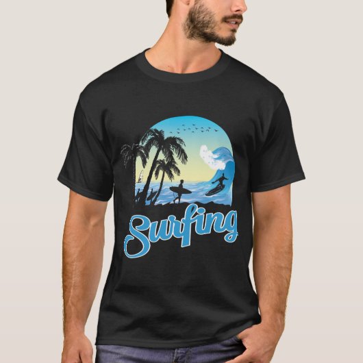 Surfen op Zee strand T-shirt (Voorkant)