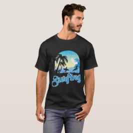 Surfen op Zee strand T-shirt