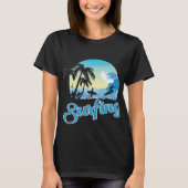 Surfen op Zee strand T-shirt (Voorkant)