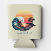 Surfen op zonsondergang blikjeskoeler (Achterkant)