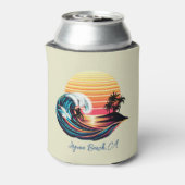 Surfen op zonsondergang blikjeskoeler (Blikje Achterkant)