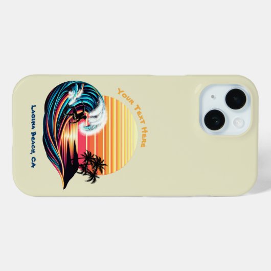 Surfen op zonsondergang Case-Mate iPhone case (Achterkant (horizontaal))