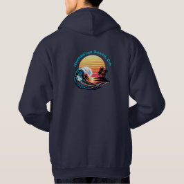 Surfen op zonsondergang hoodie