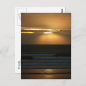 Surfen op zonsondergang in Polzeath Briefkaart (Voorkant / Achterkant)
