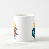 Surfen op zonsondergang koffiemok (Center)