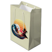 Surfen op zonsondergang medium cadeauzakje (Achterkant Gekanteld)