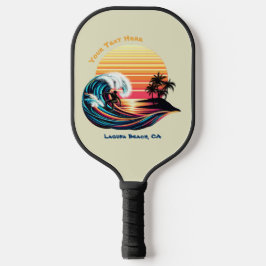 Surfen op zonsondergang pickleball paddle