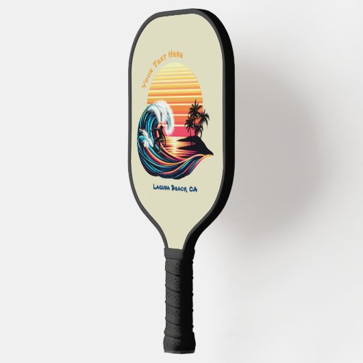 Surfen op zonsondergang pickleball paddle (Links)