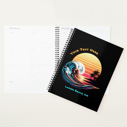 Surfen op zonsondergang planner (Display)
