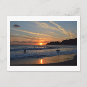 Surfen op zonsondergang: Shonan Coast, Japan Brief Briefkaart