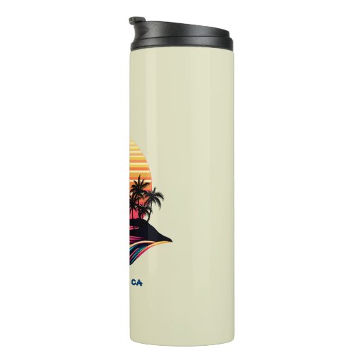 Surfen op zonsondergang thermosbeker (Geroteerd rechts)