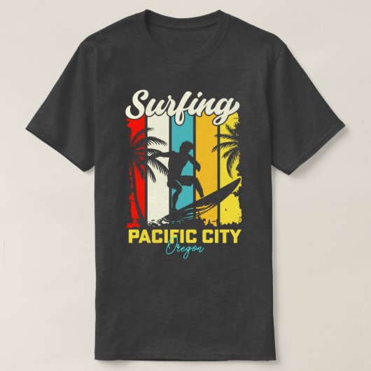 Surfen Pacific City Oregon T-shirt (Design voorkant)