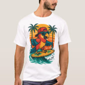 Surfen Parrot Tropical Vibes T-shirt (Voorkant)
