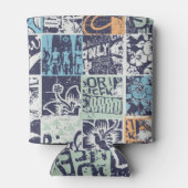 Surfen patchwork: grunge  patroon blikjeskoeler (Achterkant)
