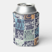 Surfen patchwork: grunge  patroon blikjeskoeler (Blikje Achterkant)