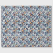 Surfen patchwork: grunge patroon cadeaupapier (Vlak)